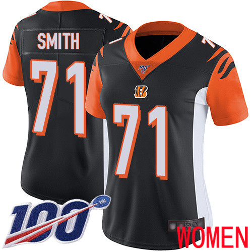 Cincinnati Bengals Limited Black Women Andre Smith Home Jersey NFL Footballl #71 100th Season Vapor Untouchable->women nfl jersey->Women Jersey